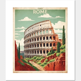 Rome Italy Vintage Tourism Travel Poster Posters and Art